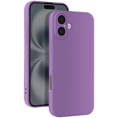 Coque Pour Iphone 16 Silicone Lisse Bloc Caméra Protégé Violet
