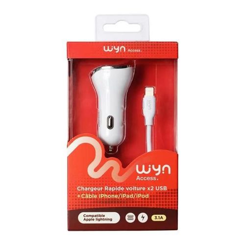 Chargeur Voiture Avec Câble Lightning