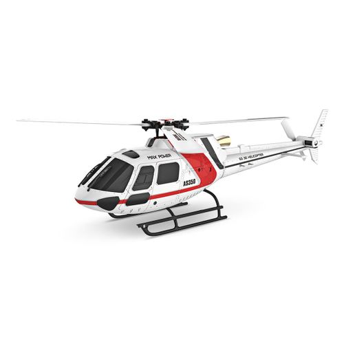 Hélicoptère Télécommandé Électrique As350 Rtf Blanc Et Rouge