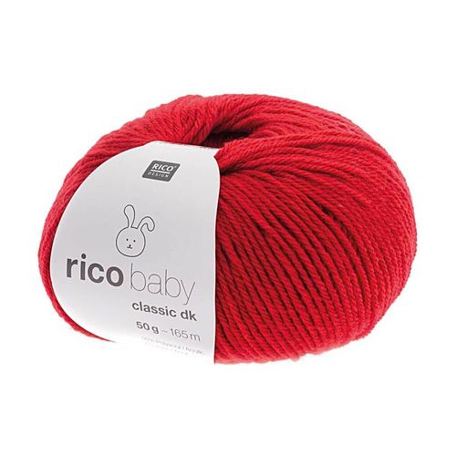 Fil Layette À Tricoter Rico Baby Classic Dk - Créez Des Tenues Douces Et Confortables Pour Bébé - Rico Design 34 Rouge