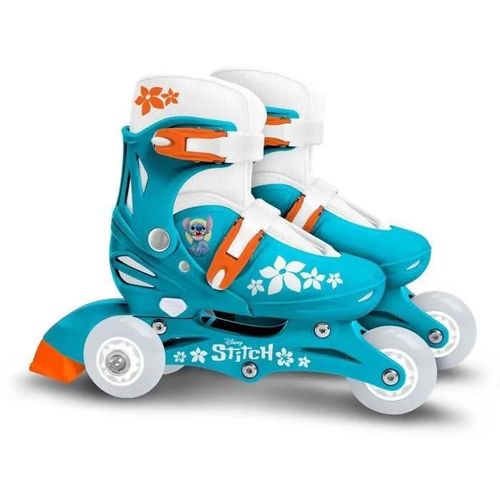 Patins En Ligne 2-En-1 - Disney - Stitch - 3 Roues - Taille 27-30