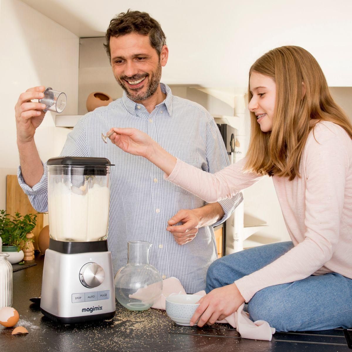 Magimix Blender Power 3 - Bol mixeur blender - 1.2 litres - Chrome mat - 4