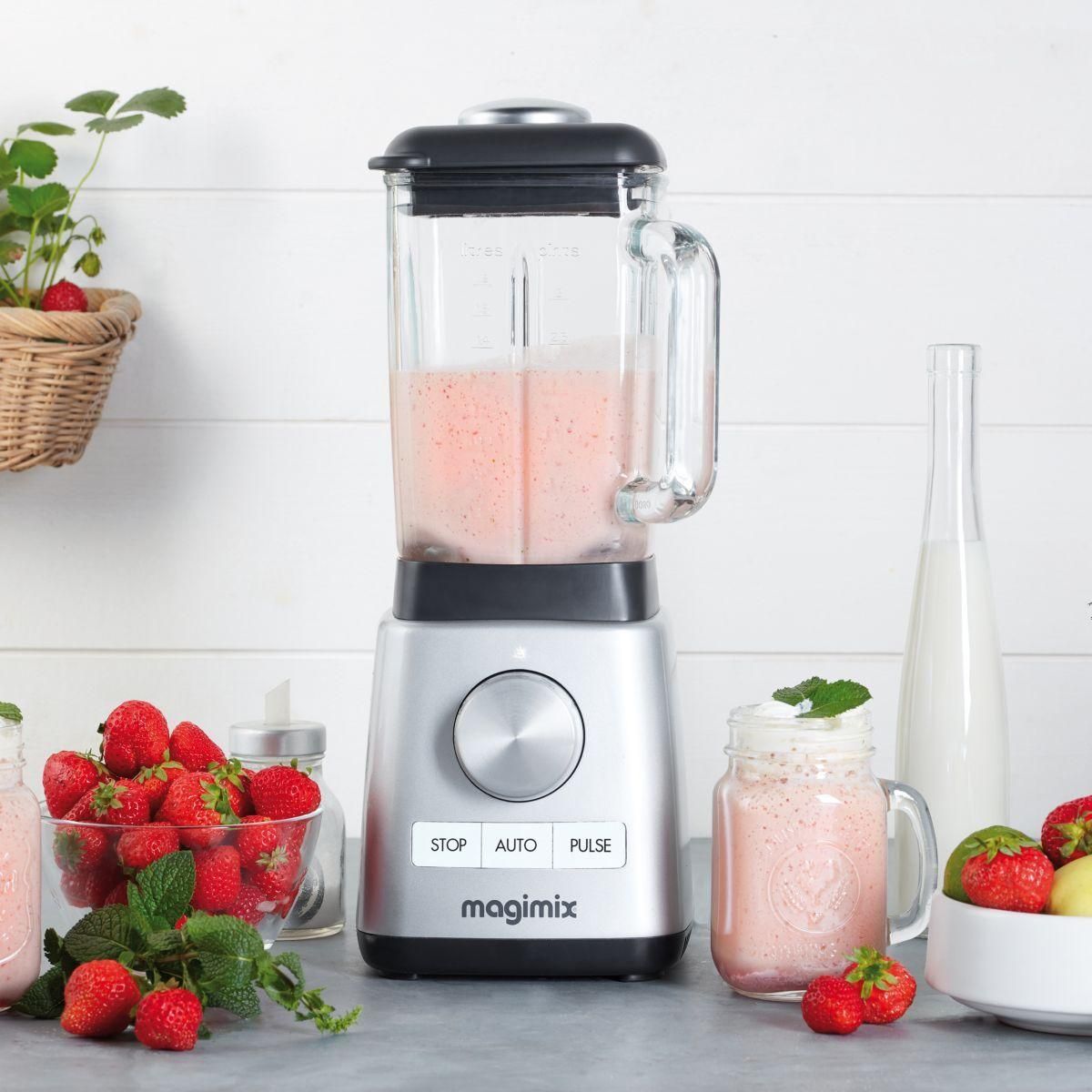 Magimix Blender Power 3 - Bol mixeur blender - 1.2 litres - Chrome mat - 7