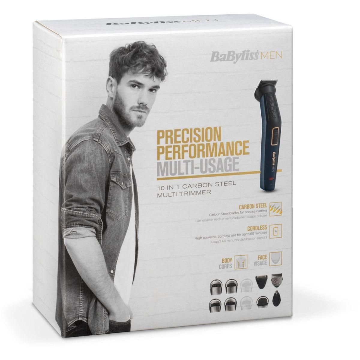 Tondeuse Multi Usages Babyliss Mt728e 10 En 1 Carbon Steel - 9