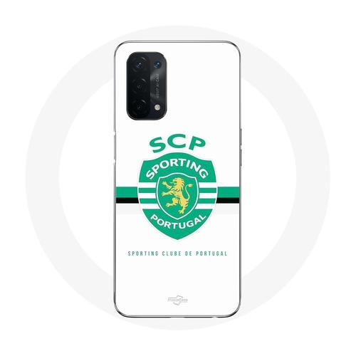 Coque Pour Oppo A74 5g Scp Sporting Portugal Fond Blanc