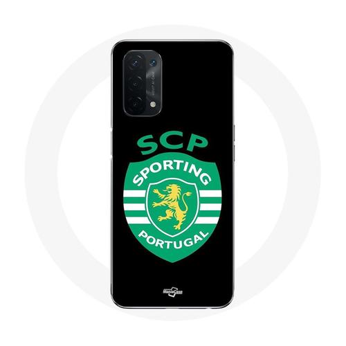 Coque Pour Oppo A74 5g Scp Sporting Portugal Fond Noir