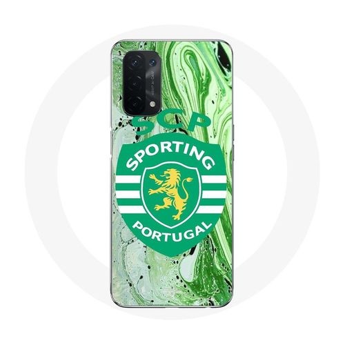 Coque Pour Oppo A74 5g Scp Sporting Portugal Fond Vert