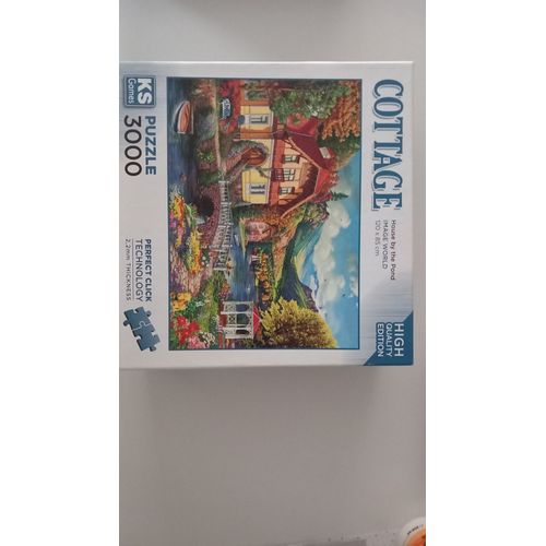 Puzzle Ks Games 3000 Pièces "Maison Au Bord De L'étang" 120x85