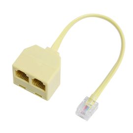 Adaptateurs De Câble Téléphonique Avec Répartiteur De Prise Rj11 6P4C, Convient Pour Téléphone Et Fax, Cable Rj11 Adaptateur Telephone Fixe Pour Box
