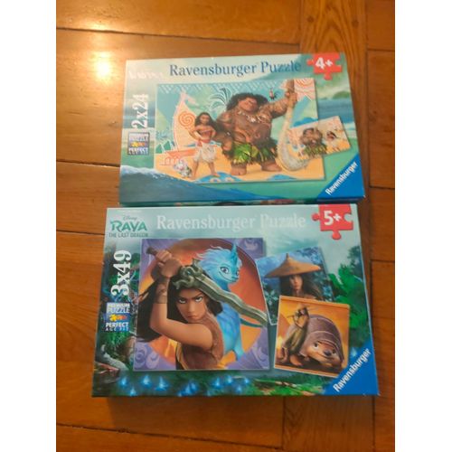 Lot 2 Puzzles Vaiana + Raya