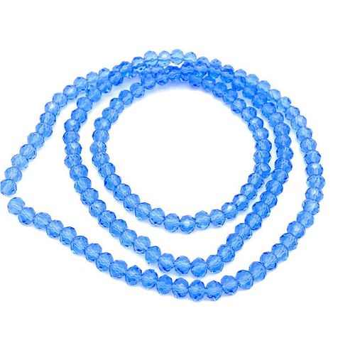 Perles De Cristal De Couleur Mixte De 2,3,4,6,8mm Pour La Fabrication De Bijoux,Perles De Verre À Facettes Rondes Et Amples Pour Bracelets,Accessoires De - Type [Light Blue C21]-2mm Approx 170pcs