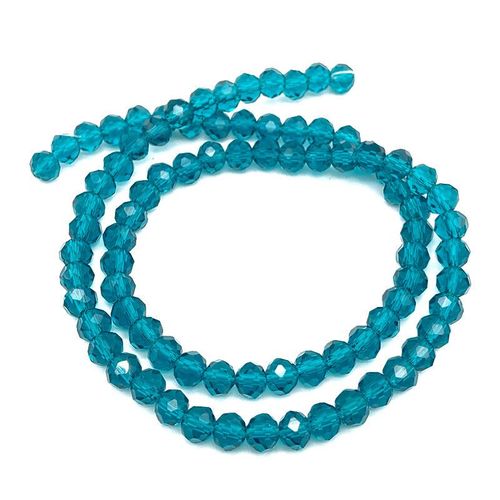 Perles De Cristal De Couleur Mixte De 2,3,4,6,8mm Pour La Fabrication De Bijoux,Perles De Verre À Facettes Rondes Et Amples Pour Bracelets,Accessoires De - Type [Peacock Blue C16]-4mm Approx 125pcs