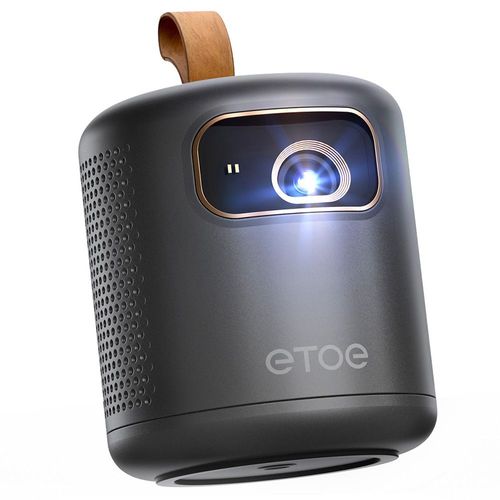 ETOE Dolphin Projecteur DLP,500 lumens ANSI,1080P natif,décodage vidéo 4K UHD,mise au point automatique et trapèze,Wi-Fi double bande,Netflix/YouTube/Prime Video préinstallé - [Certifié Google TV]