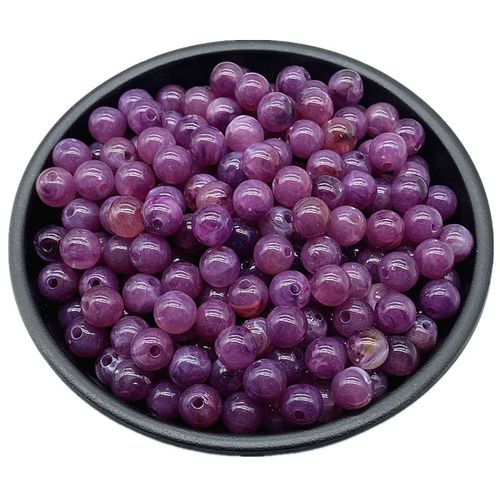 Perles Rondes En Acrylique De 6,8,10mm Pour La Fabrication De Bijoux,Bracelet,Collier,Accessoire De Bricolage - Type 6mm 100pcs #A