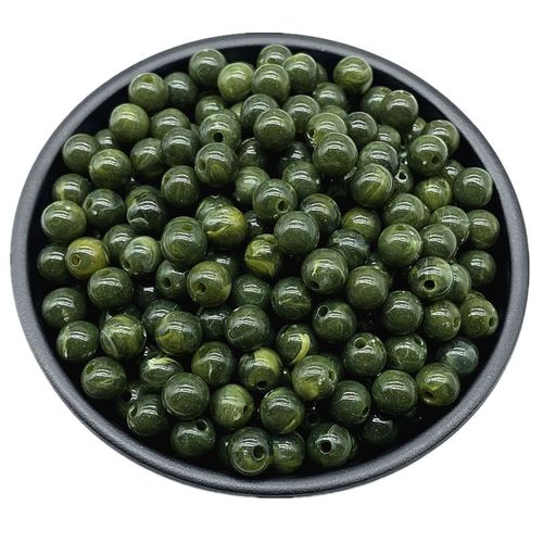 Perles Rondes En Acrylique De 6,8,10mm Pour La Fabrication De Bijoux,Bracelet,Collier,Accessoire De Bricolage - Type 8mm 50pcs #O