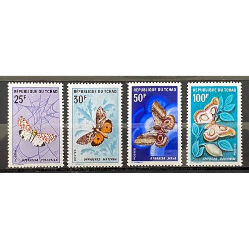 Lot De 4 Timbres Neufs* Tchad 1968 Y&t N° 157 À 160