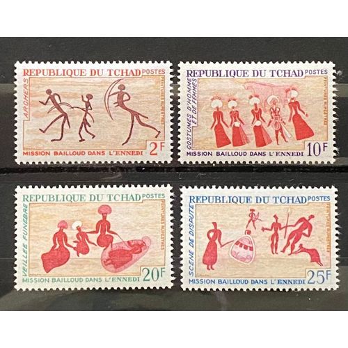 Lot De 4 Timbres Neufs** Tchad 1968 Y&t N° 161 À 164