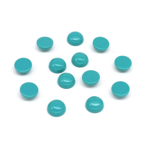 Cabochon En Pierre Naturelle Ronde,Perle Ample En Cristal Améthyste Pour La Fabrication De Boucles D'oreilles,Bracelet,Pendentif,Collier,Bijoux - Type Green Turquoise-50 Pcs