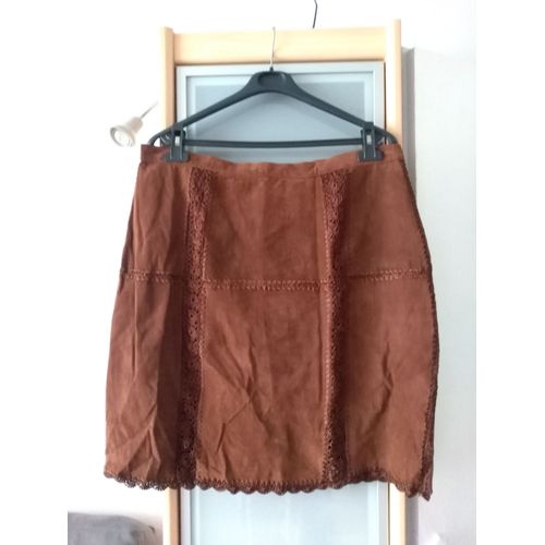 Jupe Neuve Taille 48 Croute De Cuir