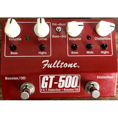 Fulltone Gt-500 - F.E.T. Distortion+Booster - Red - 2 Switch