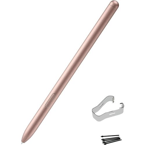 (Mystic Bronze) Galaxy Tab S7 & S7+ S Pen Stylus Pen Replacement For Samsung Galaxy Tab S7 Pen Sm-T870 T875 T876b Tab S7+/S7 Plus S Pen Sm-T970 T976b T975 + Tips/Feathers