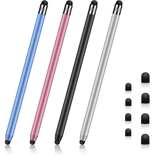 Stylet Universel Pour Écrans Tactiles,4 Pack Stylet Écran Tactile 2 En 1 Stylet En Caoutchouc Touch Pen Pour Tablettes, Ipad Mini, Ipad Pro, Ipad Air, Smartphones, Samsung Galaxy