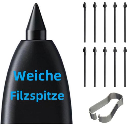 Lot De 10 Pointes De Rechange Originales Pour Samsung Galaxy S24 Ultra S Pen, Pointes Souples De Rechange Pour Samsung S Pen, Galaxy S24 Ultra Avec Outil De Montage/Démontage (10 Pièces, Noir)