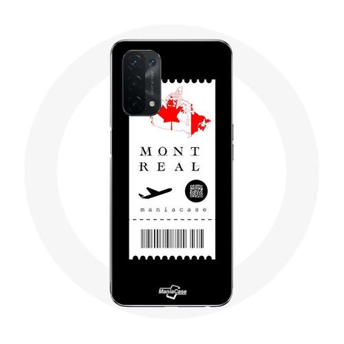 Coque Pour Oppo A74 5g Billet D'avion Montréal Canada