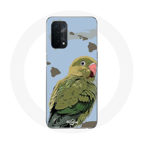 Coque Pour Oppo A74 5g Perruches Oiseaux Vert
