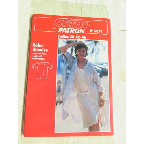 Patron Robe-Chemise T. 38-42-46