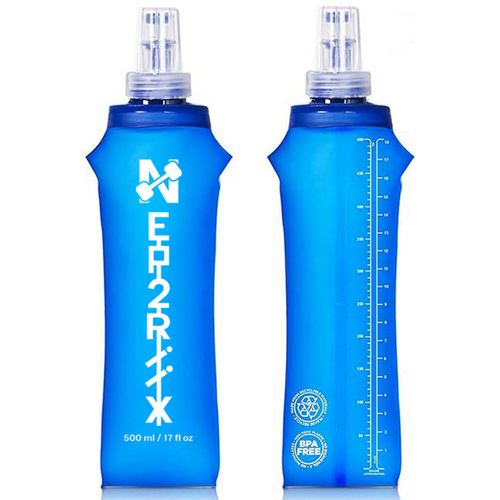 Pack De 2 Flasques Running 500ml Ultra-Légères Soft Flask – Gourdes Souples Pour Course À Pied, Trail, Marathon, Randonnée – Pliables, Sans Bpa, Faciles À Transporter, Compatibles Gilet D’Hydratation.