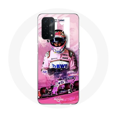 Coque Pour Oppo A74 5g Formule 1 Sergio Pérez Pilote De F1 Rose