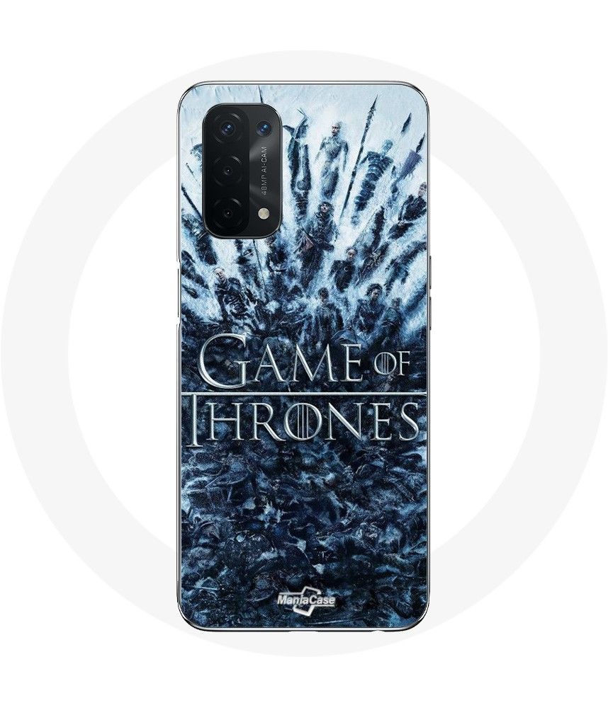 Coque Pour Oppo A74 5g Game Of Thrones Saison 8 Episode 1 Le Trône De Fer Personnages Logo Gris