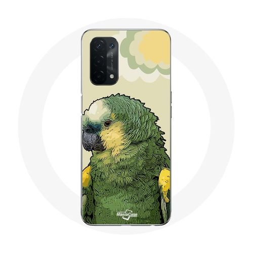 Coque Pour Oppo A74 5g Amazone Perroquets Vert