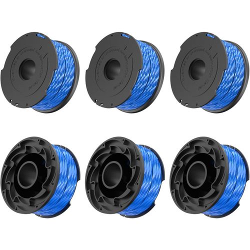 6Pcs bobines de fil pour débroussailleuse Black+Decker A6441 - GL650,GL660,GL315,GL337,GL350,GL652,GL653 - 1,65 mm,12,2 m