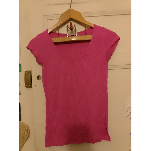 Tee Shirt Rose 34 Xs Etam.