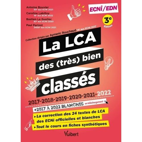 La Lca Des (Très) Bien Classés 2017-2018-2019-2020-2021-2022 - Ecni/Edn