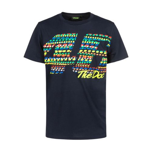 T-Shirt Vr46 Classic The Doc Moto Gp Officiel Bleu Adulte