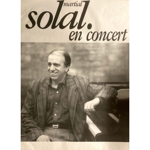 Affiche Originale 80x120 Cm "Martial Solal En Concert" 90's