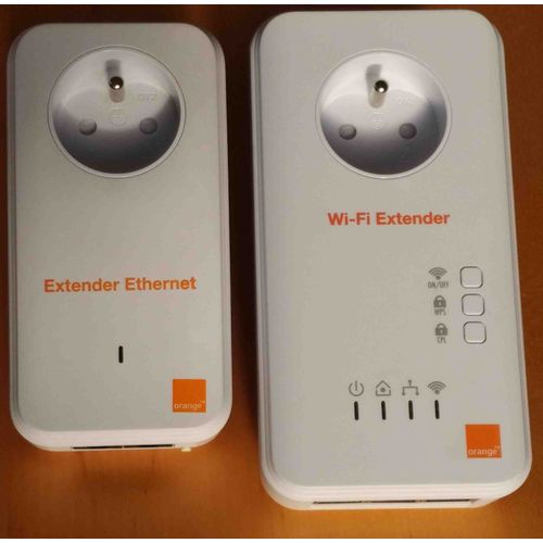 Lot de 2 prises CPL WIFI EXTENDER Liveplug 500 Mbits/s