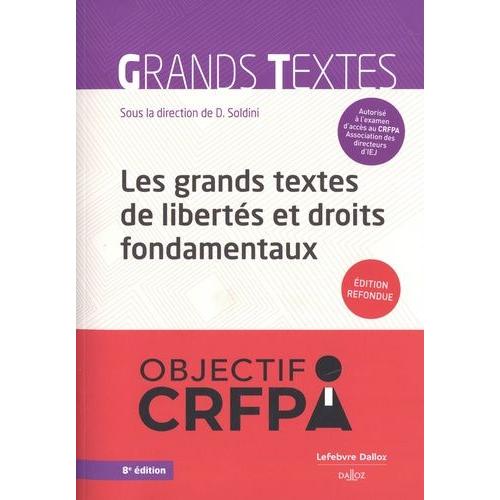 Les Grands Textes De Libertés Et Droits Fondamentaux