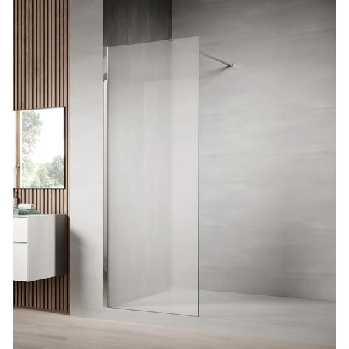 Paroi de Douche Florida - 70 x 200 cm - Chrome - Verre mat - 8 mm