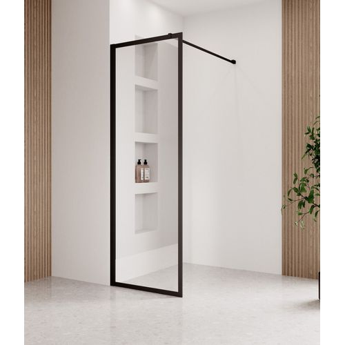 Paroi de Douche Georgia - 70 x 200 cm - Noir - 8 mm -