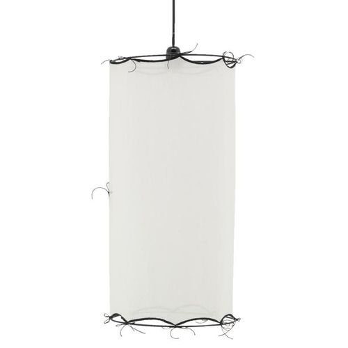 Abat-jour pour suspension en coton Riad Petit Blanc