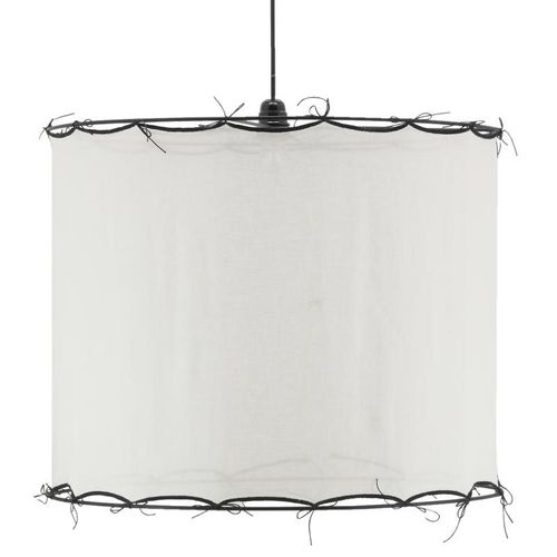 Abat-jour pour suspension en coton Riad Grand Blanc