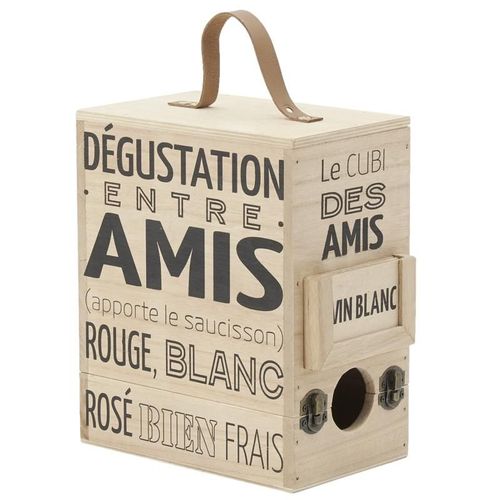 Boite À Cubi 3l En Bois Naturel Apéro Range Cubis