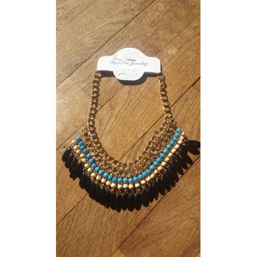 Collier Bohemien Bleu Tendance.