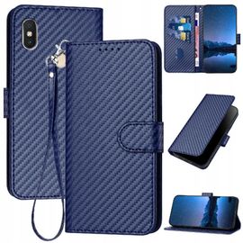 Étui À Rabat Pour Xiaomi Redmi S2 Surface En Fibre De Carbone Avec Cartes Et