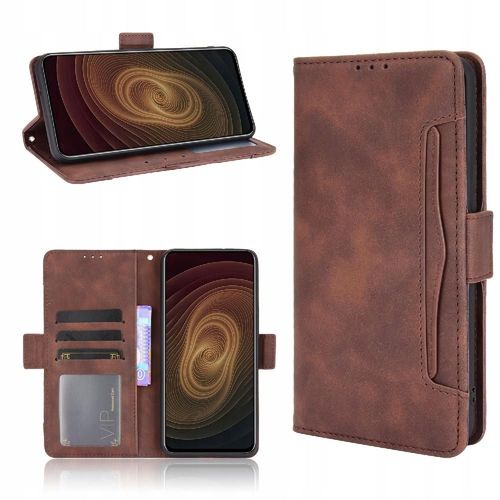 Étui Portefeuille En Cuir Pour Zte Axon 20 5g/4g Avec Fermeture Magnétique