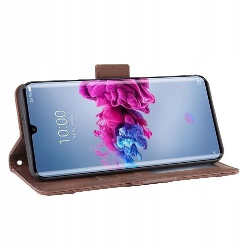 Étui Portefeuille En Cuir Pour Zte Axon 11 5g Avec Support Réglable Et Détachable